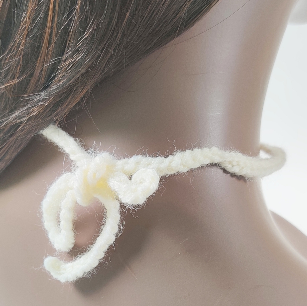 Tan Ruffled Necklace - Picture 3 of 3